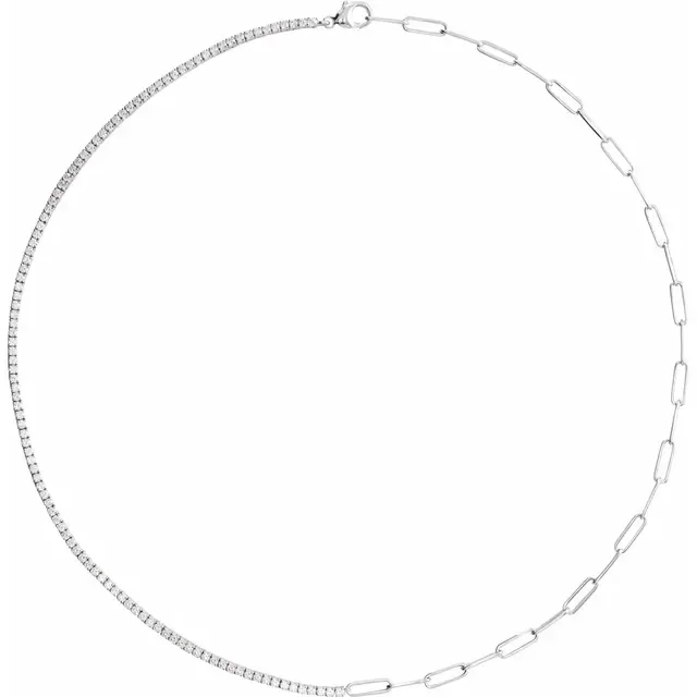 Paperclip Tennis Necklace_White.webp