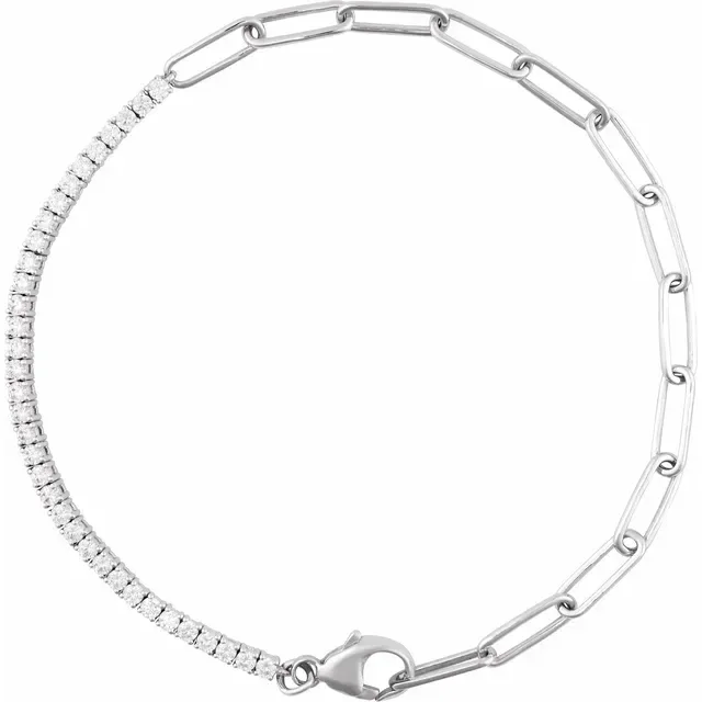 Paperclip Tennis Bracelet_White_1.webp