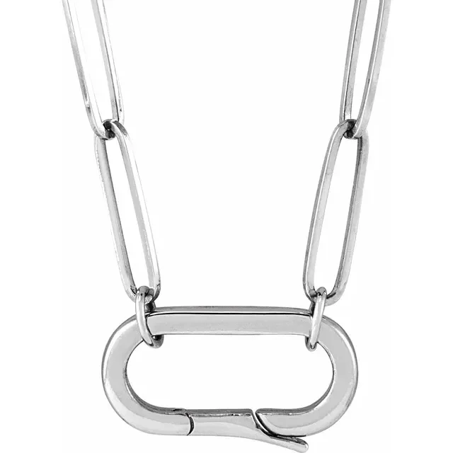 Oval Link Charm Necklace_White.webp