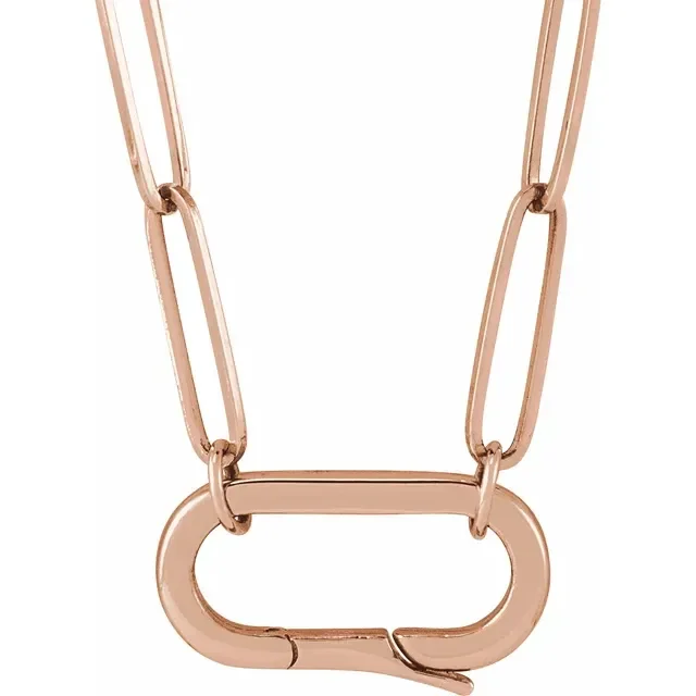 Oval Link Charm Necklace_Rose.webp