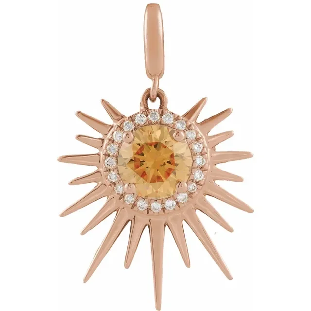 Halo Citrine Sun Charm_Rose.webp