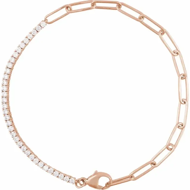 Paperclip Tennis Bracelet_Rose.webp