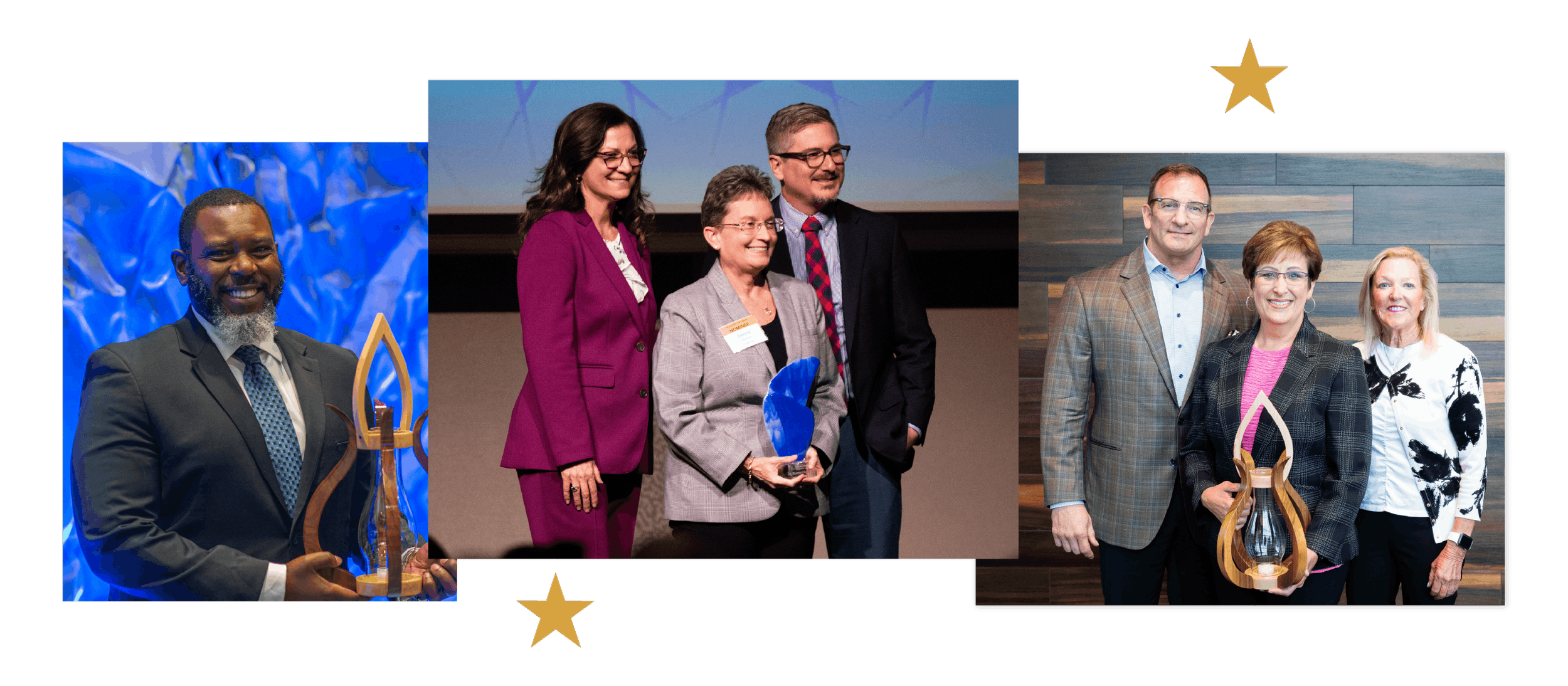 Collage of past award recipients over the years