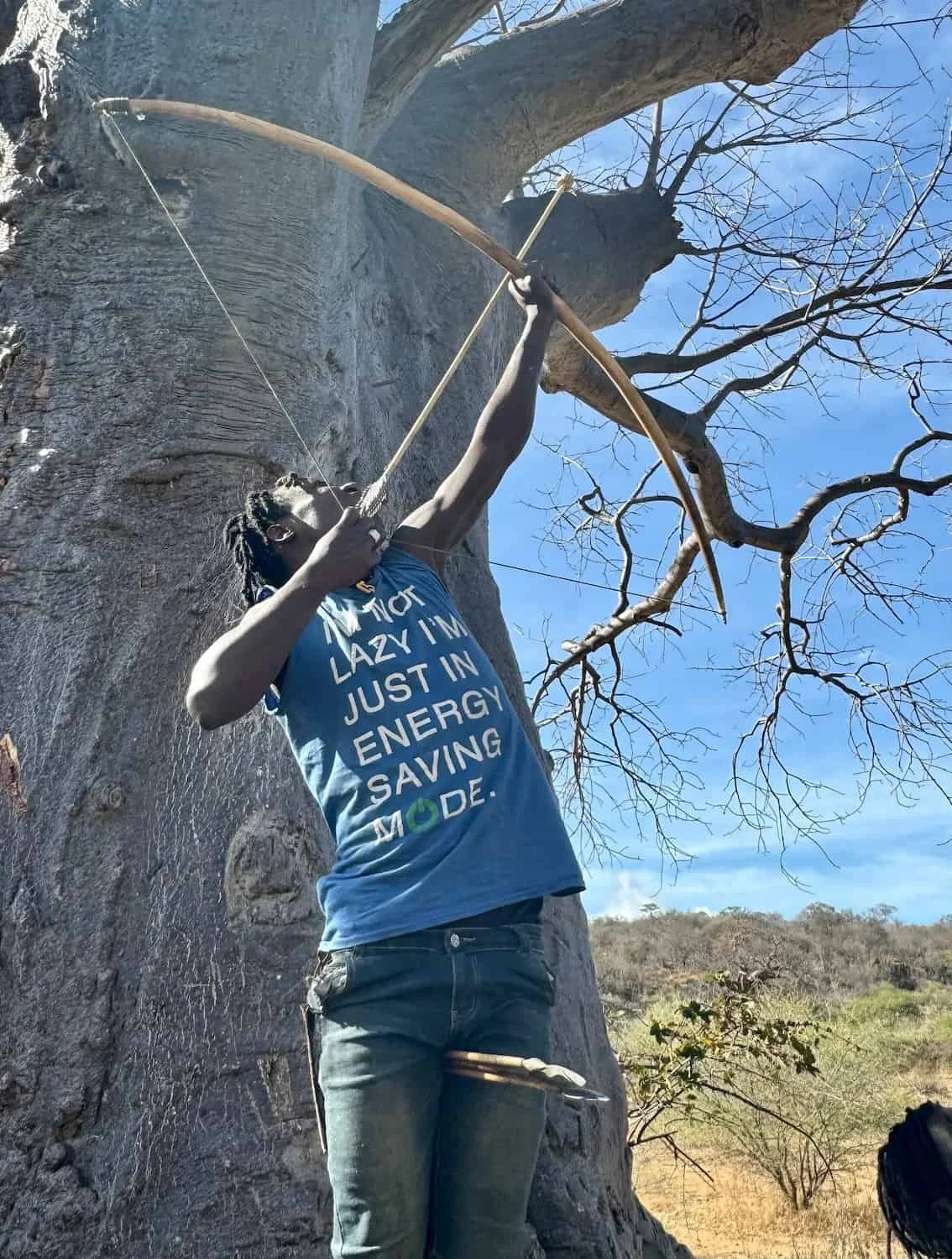 Taking aim at a squirrel