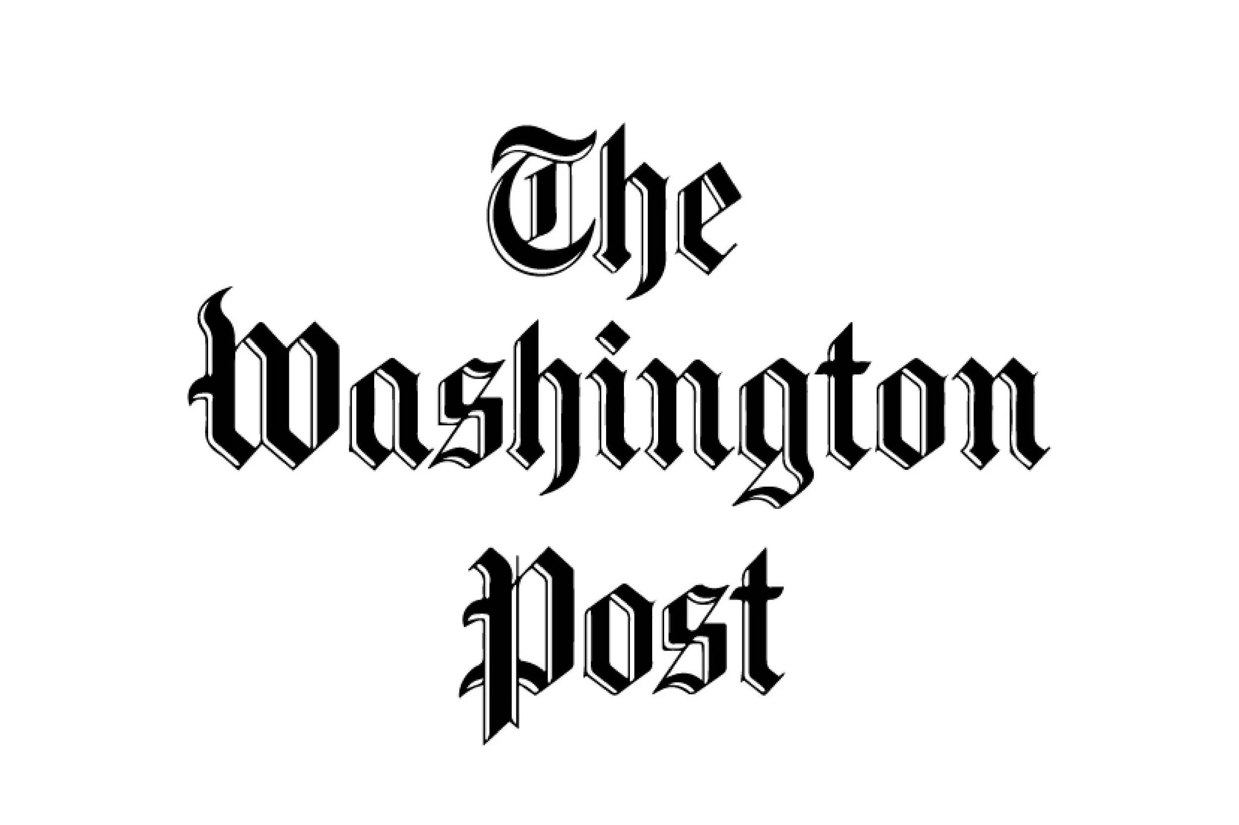 The Washington Post logo in blackletter font on a white background.