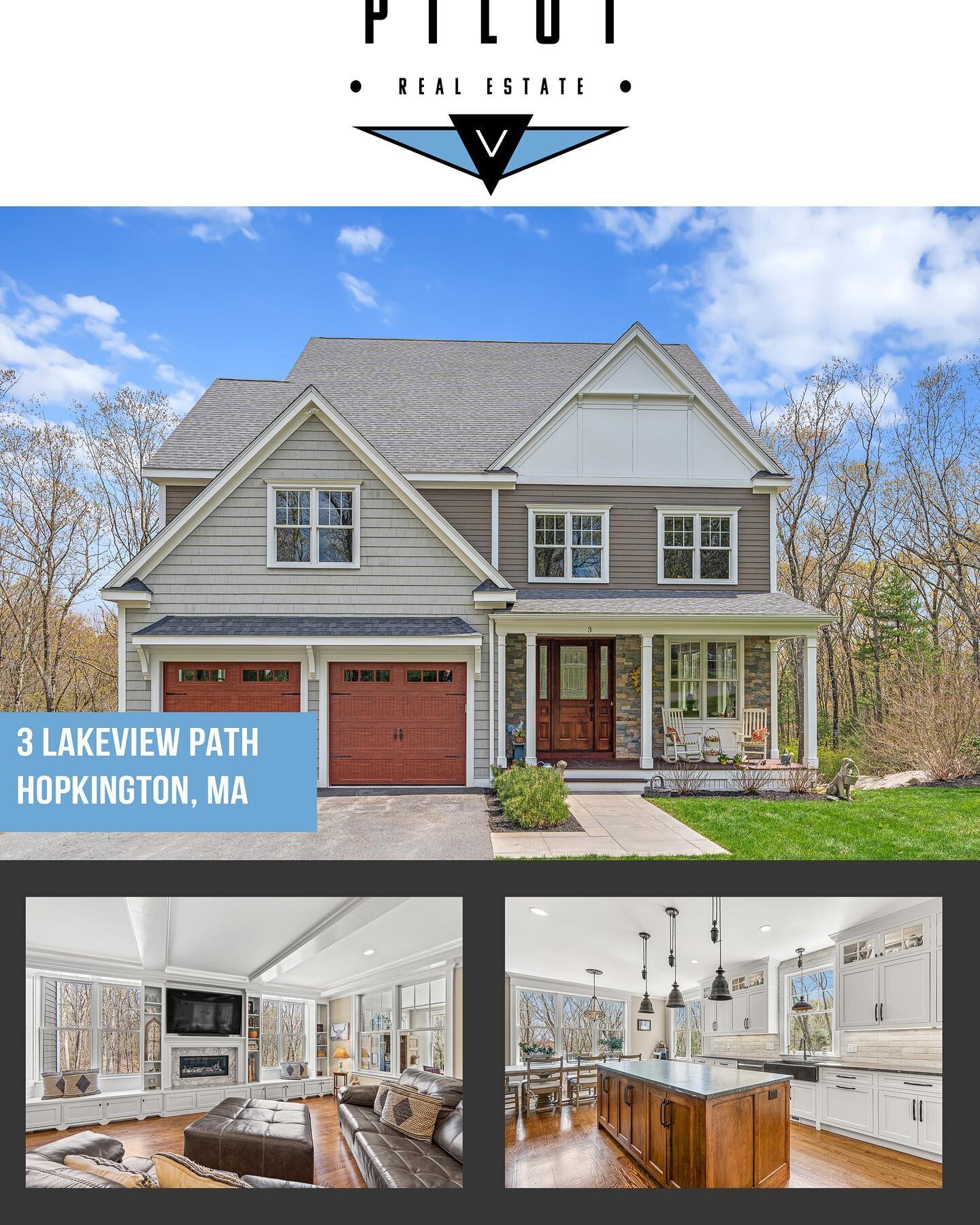 JUST LISTED: 3 Lakeview Path,
Hopkinton! //

 4 beds,4.5 baths, 6,000+ sqft l, 4 car Car Garage, Finished walkout basement, finished attic, 2 Acres of Land with the highest elevation in Hopkinton! 

Open house Saturday 11-12:30

#realestate #real #bo