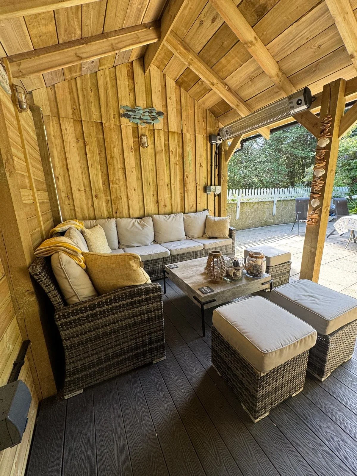 Sheltered seating area