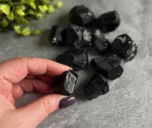 natural black tourmaline terminated crystals.jpeg