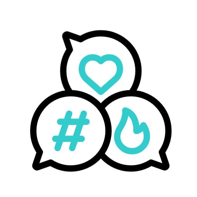 Animated icon of social chat