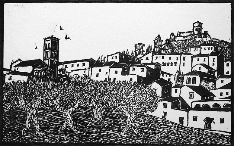 Panorama di Assisi - 30x40