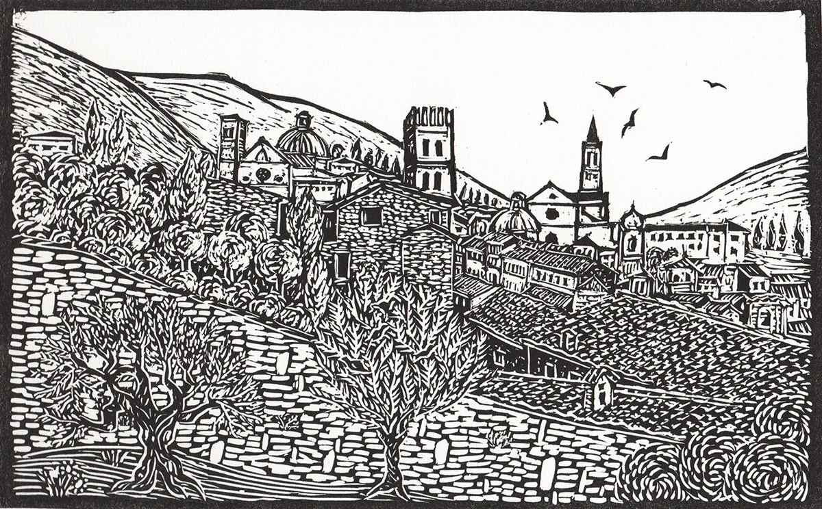 Vista su Assisi 25x35
