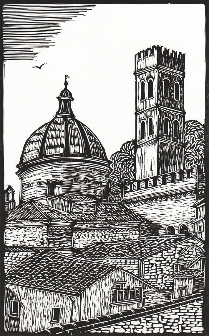 Scorcio di Assisi - Torre del Popolo 25x35
