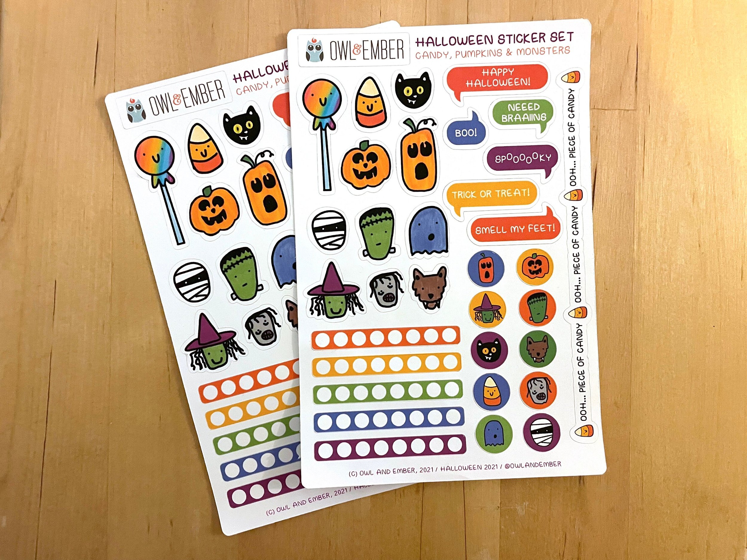 CandyCorn Planner Stickers  Halloween Days of the Week • Kia Creates