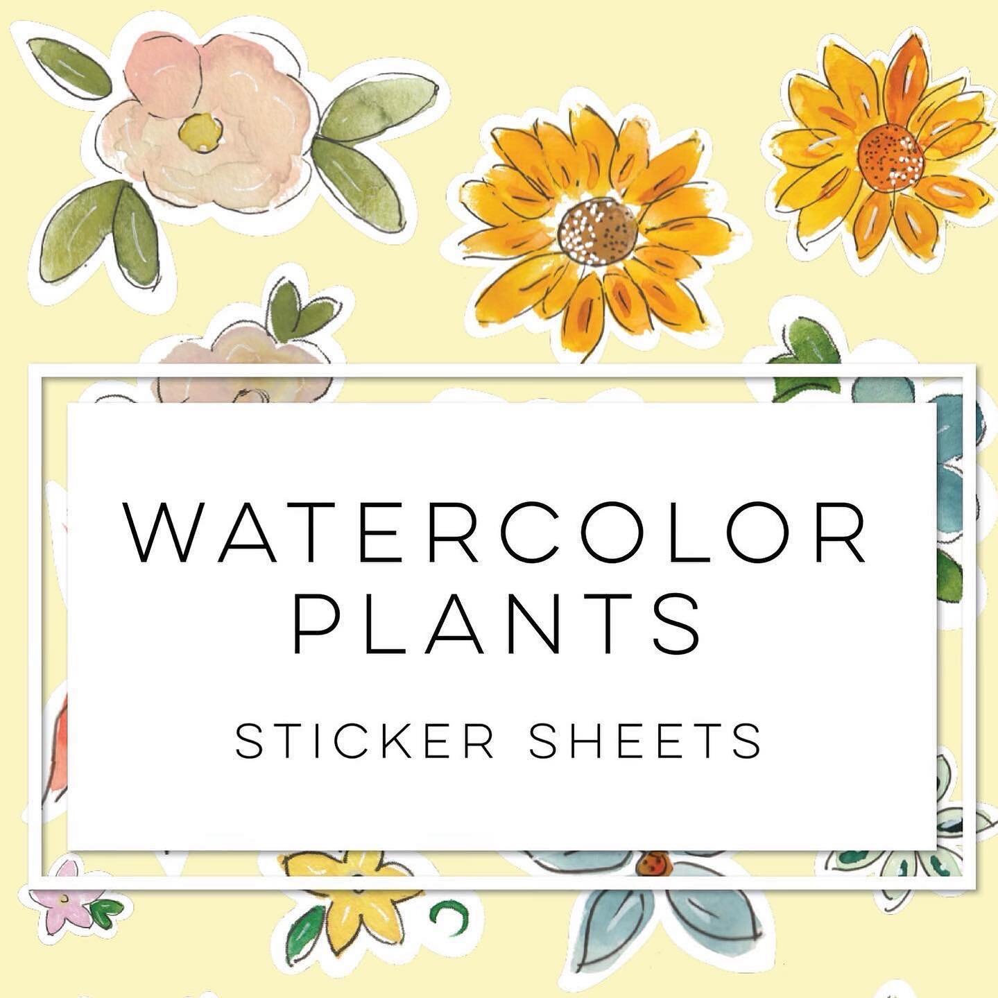 Watercolored flower stickers? Yes, please!