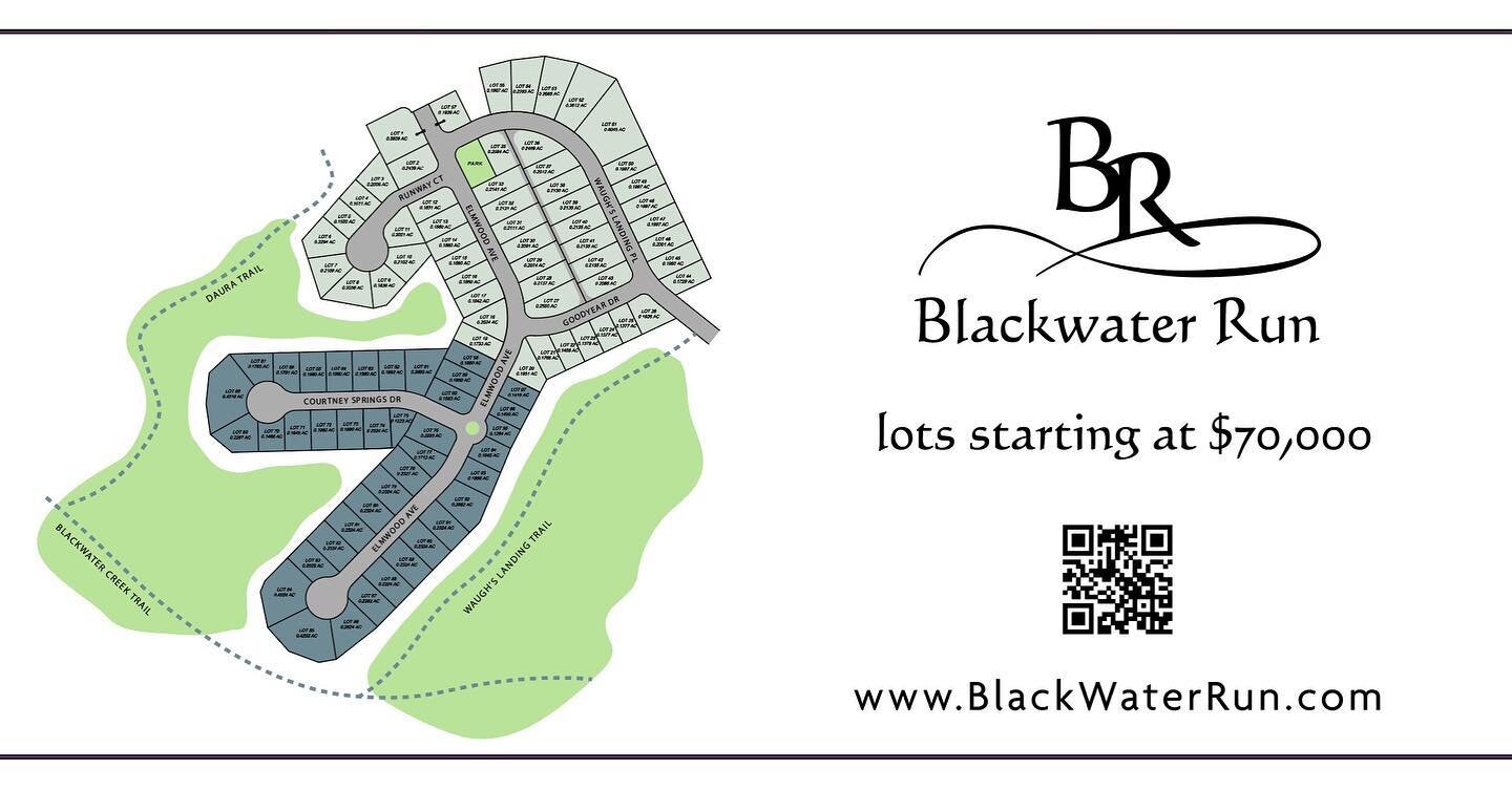 Please visit BlackwaterRun.com for more information about this new and exciting development! 

#blackwaterrun 
#lynchburgva
#lynchburg 
#lotsforsale 
#newhomes
#build 
#lynchburg