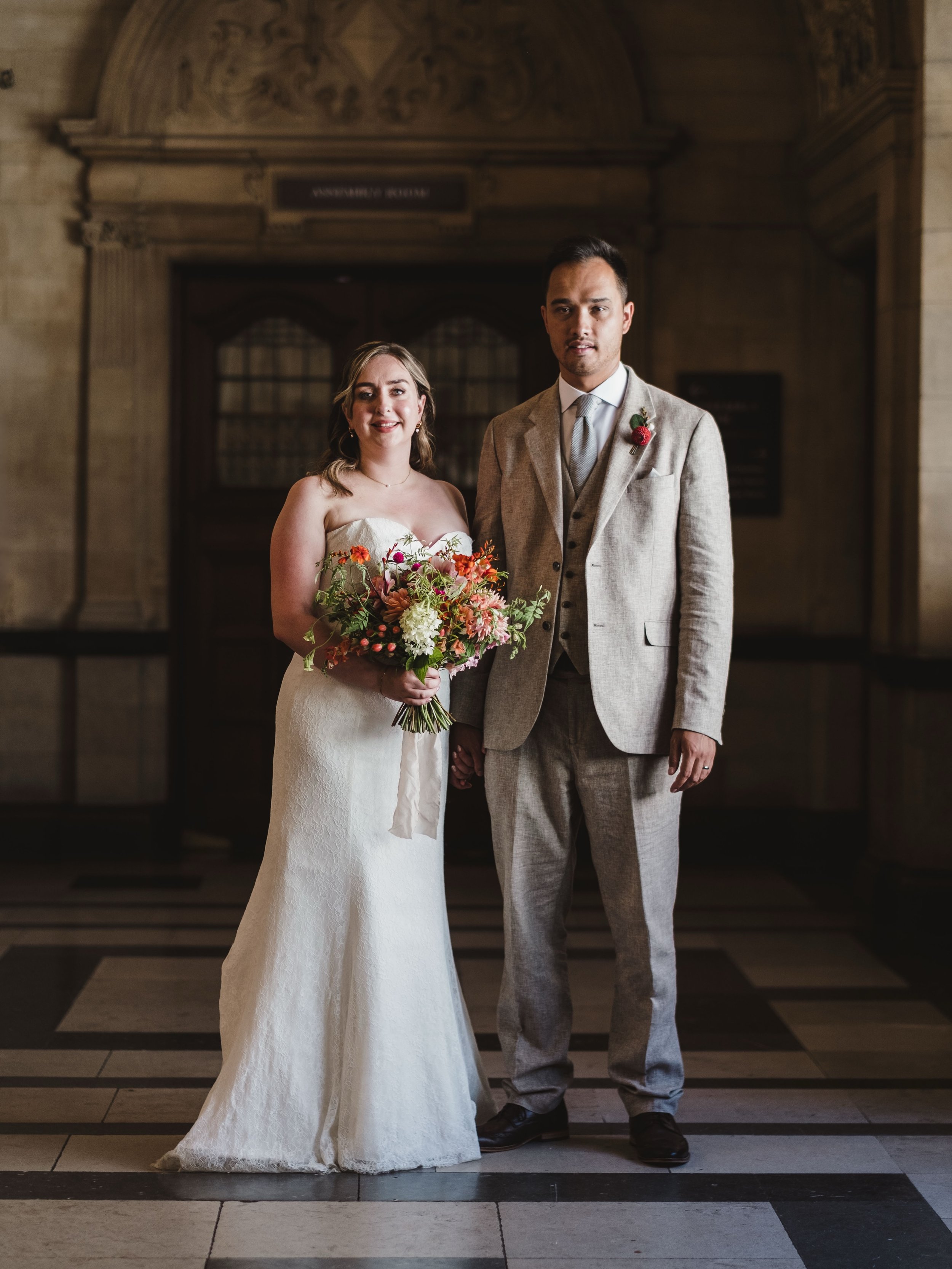 Quick pic from Ellie and Kieran&rsquo;s wedding taken at the historic @oxfordtownhall a few weeks ago. I have the pleasure of photographing many wedding ceremonies here and the light never disappoints. 
Reception and evening party was at the pictures