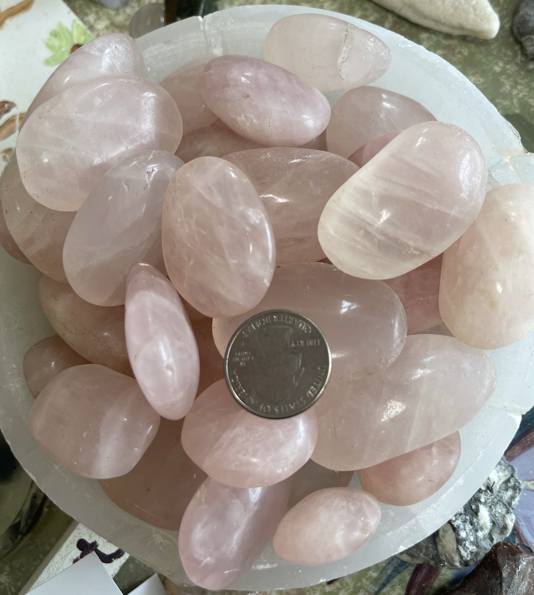 Rose Quartz Palm Stones