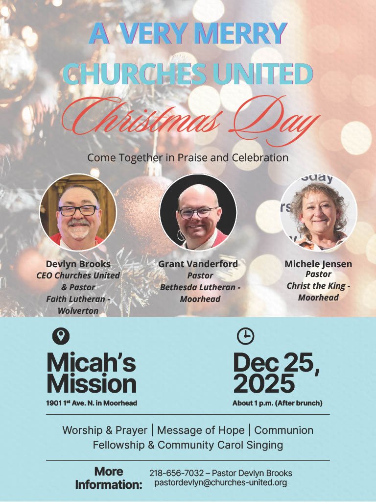 Join Churches United on Christmas Day for fun, fellowship