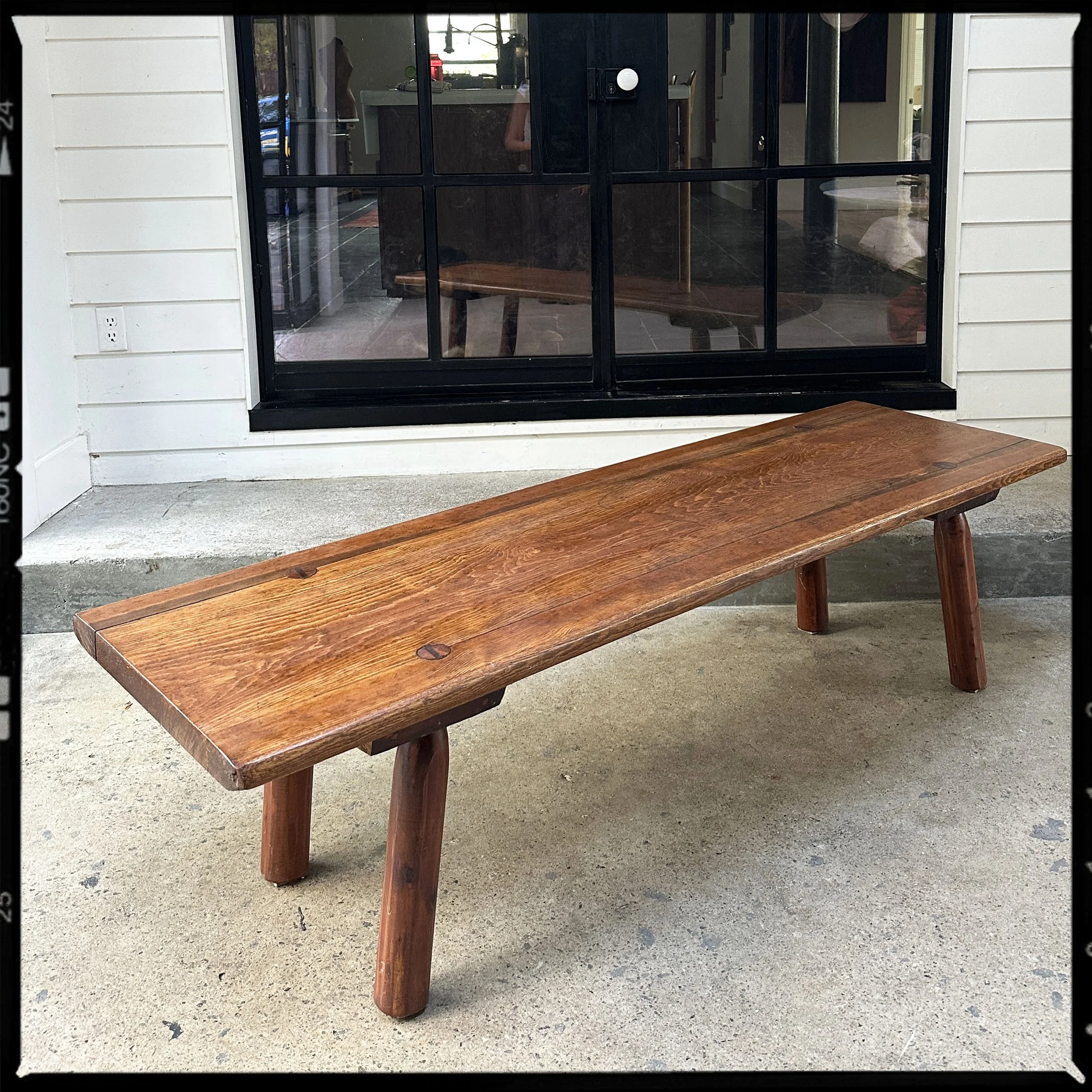 Rustic Oak Bench, circa 1920's