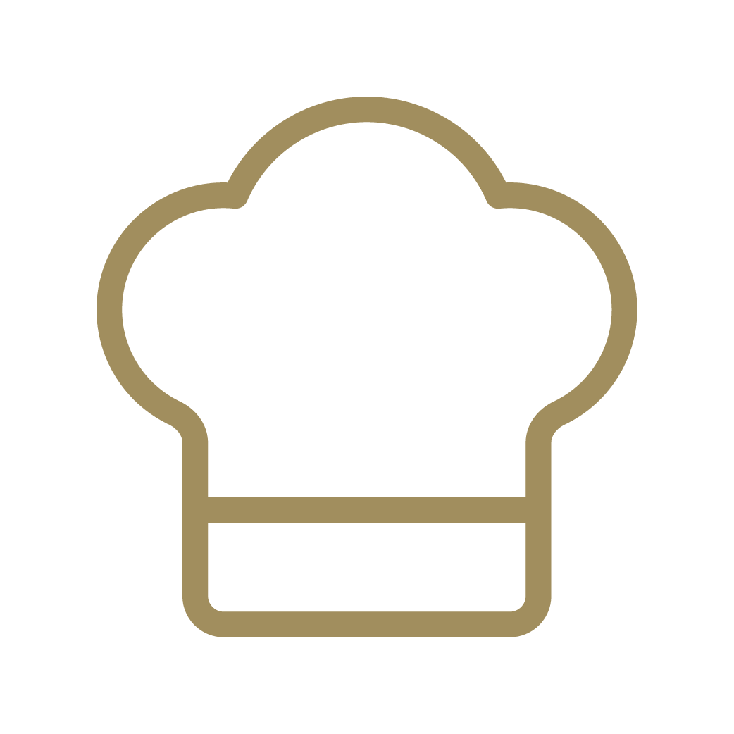 Outline of a chef's hat