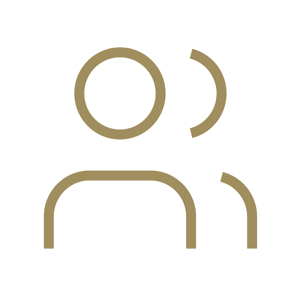 Generic user profile icon with a circular head and shoulders outline on a black background.