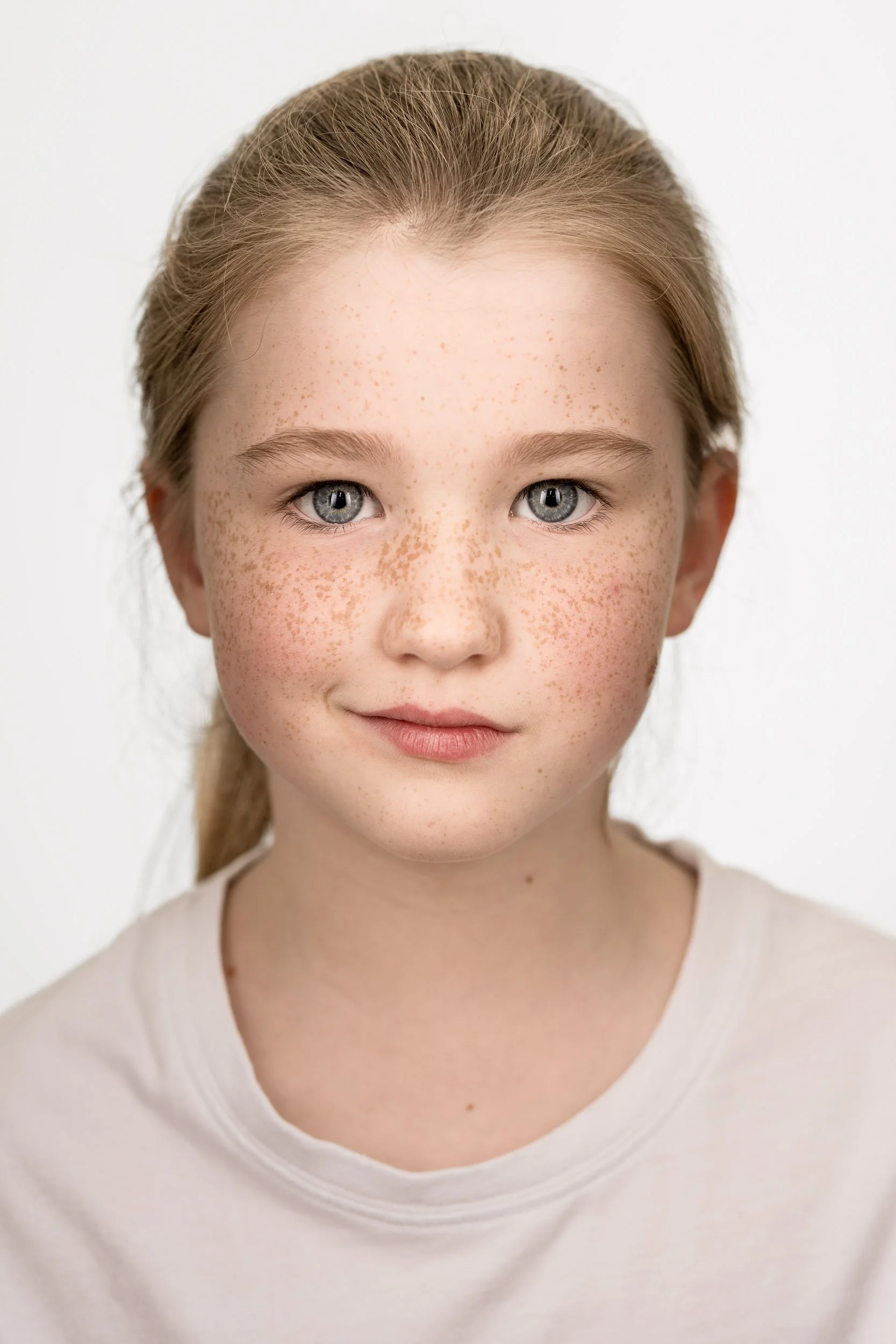 Fine art colour studio portrait of a girl, child photography Hertfordshire