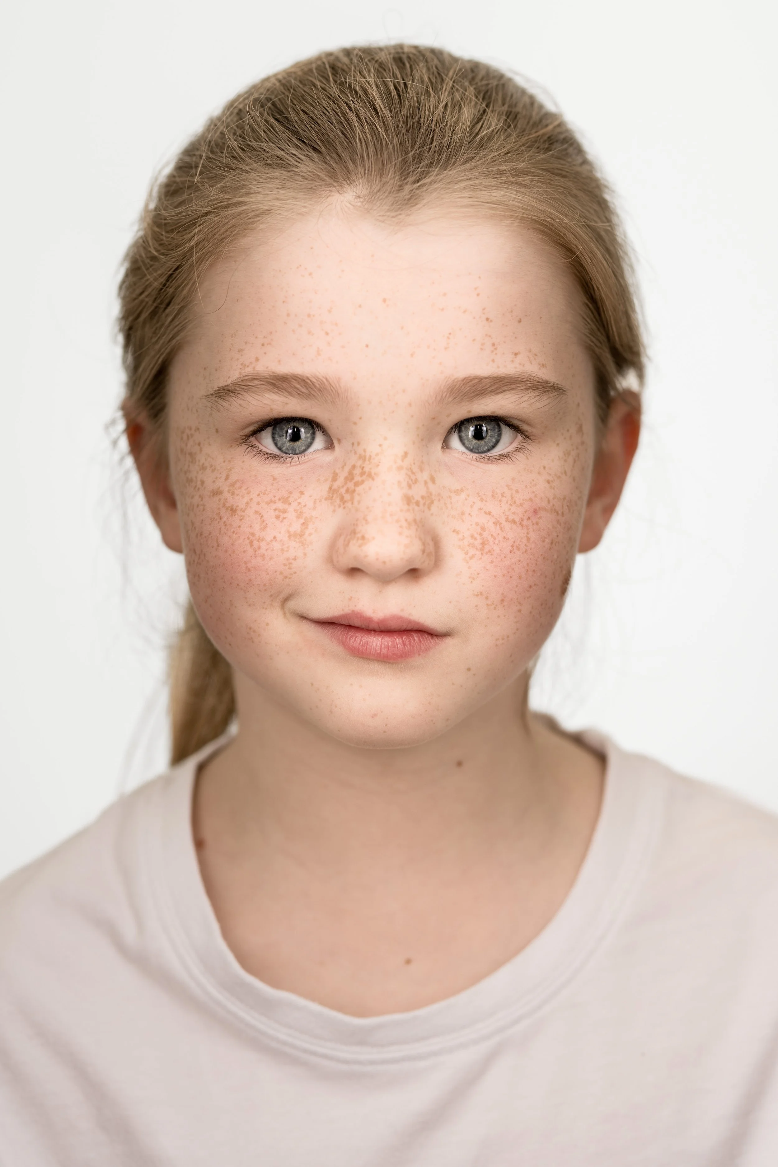 Fine art colour studio portrait of a girl, child photography Hertfordshire
