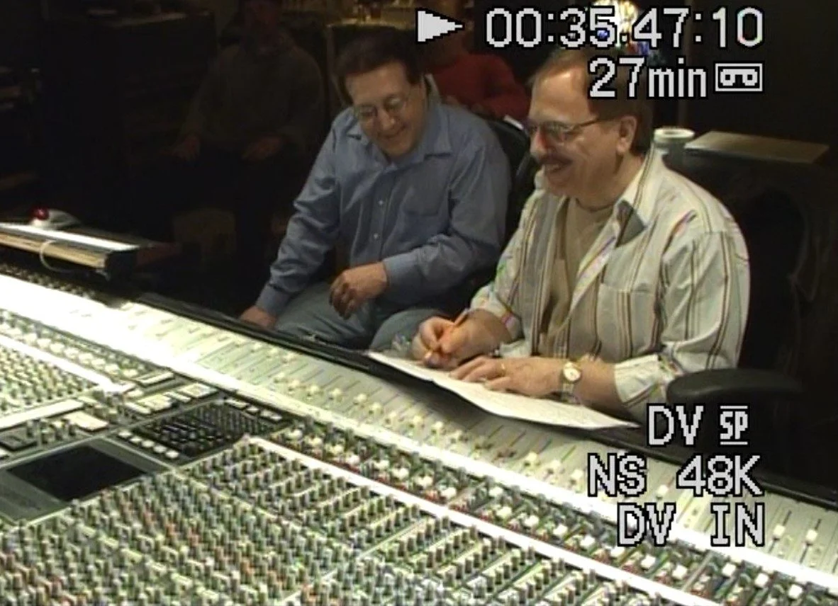 Engineer Phil Bulla and I listening to a great playback during the 2009 recording session of my "You Ought To Be Havin' Fun!" CD.