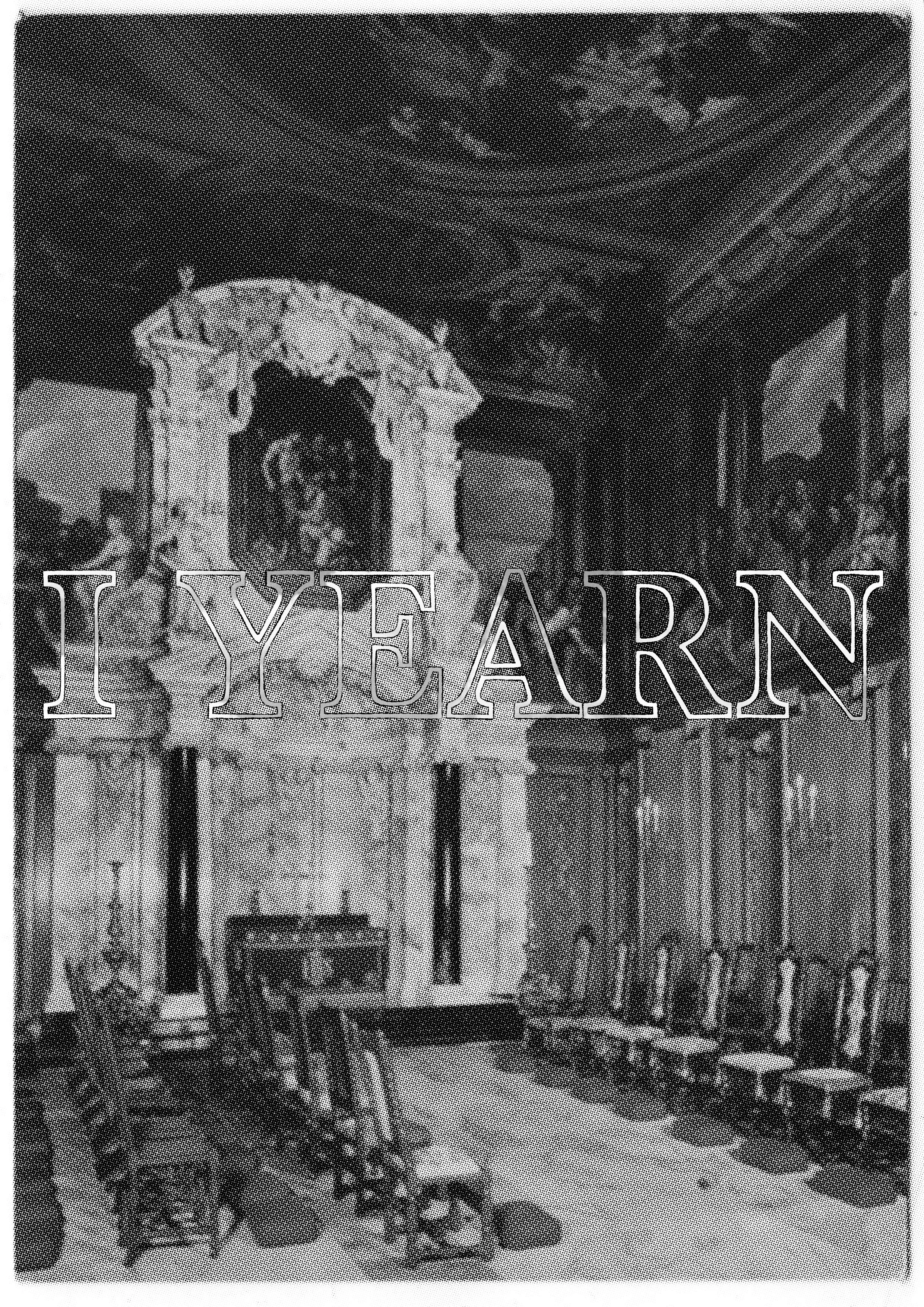 Untitled, 2024, Photo Collage

Image Description: A historical room with ornate woodwork, a large fireplace, and a courtyard outside the windows, with the text 'I Y E A R N' overlaid.