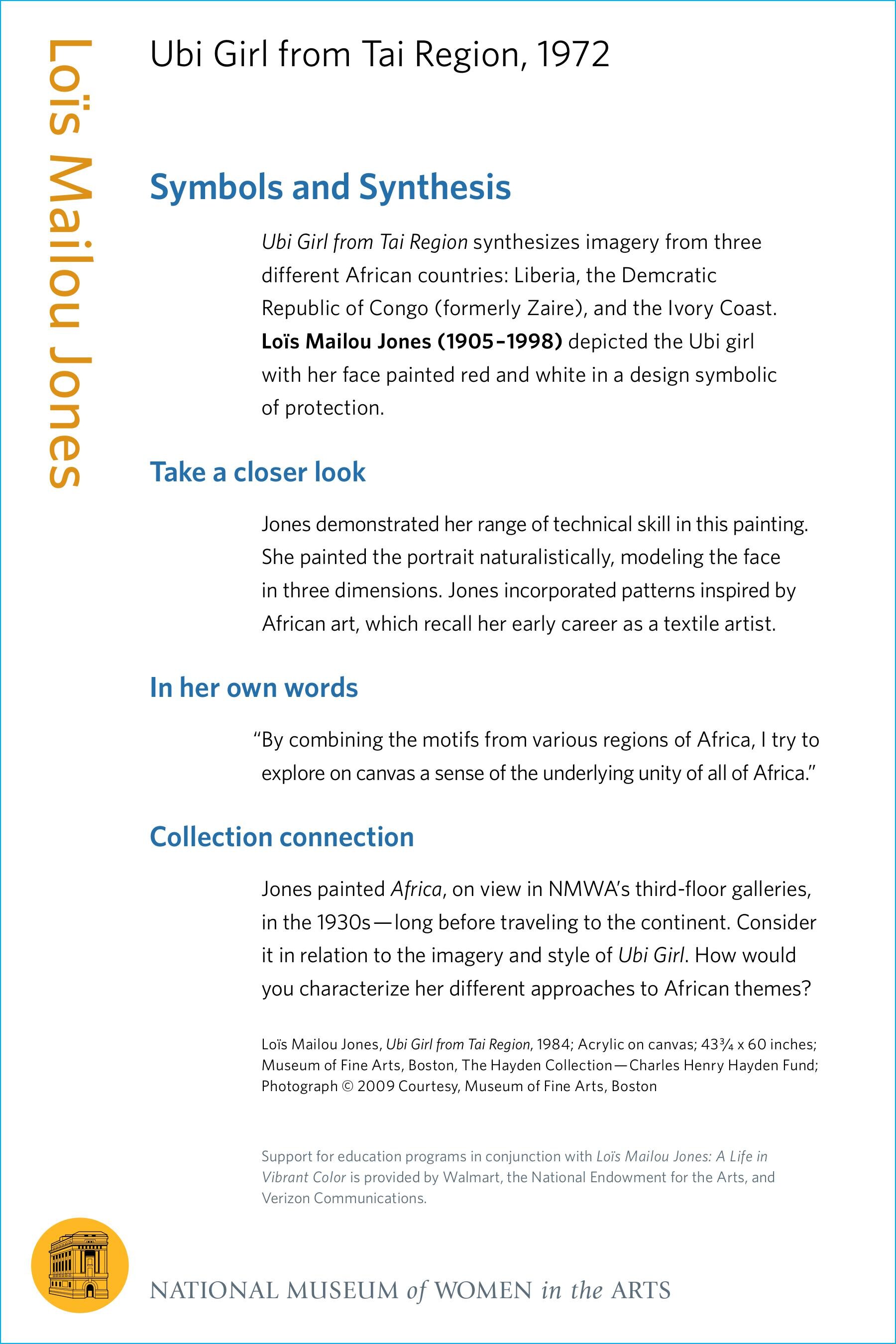 Lois Mailou Jones: A Life in Vibrant Color, NMWA
