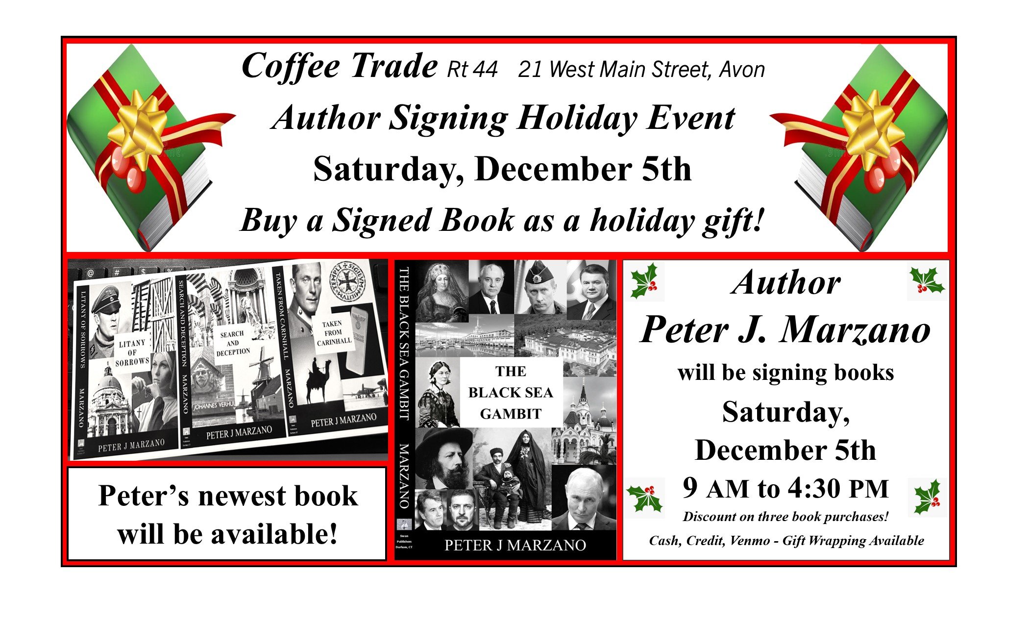Book Signing at Coffee Trade