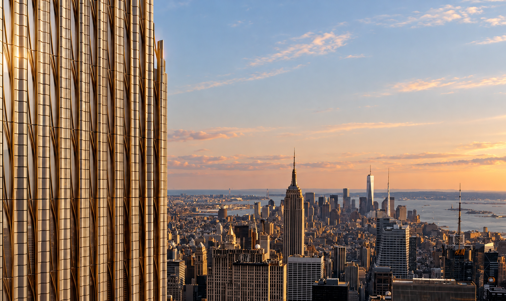 Golden Hour Manhattan Skyline