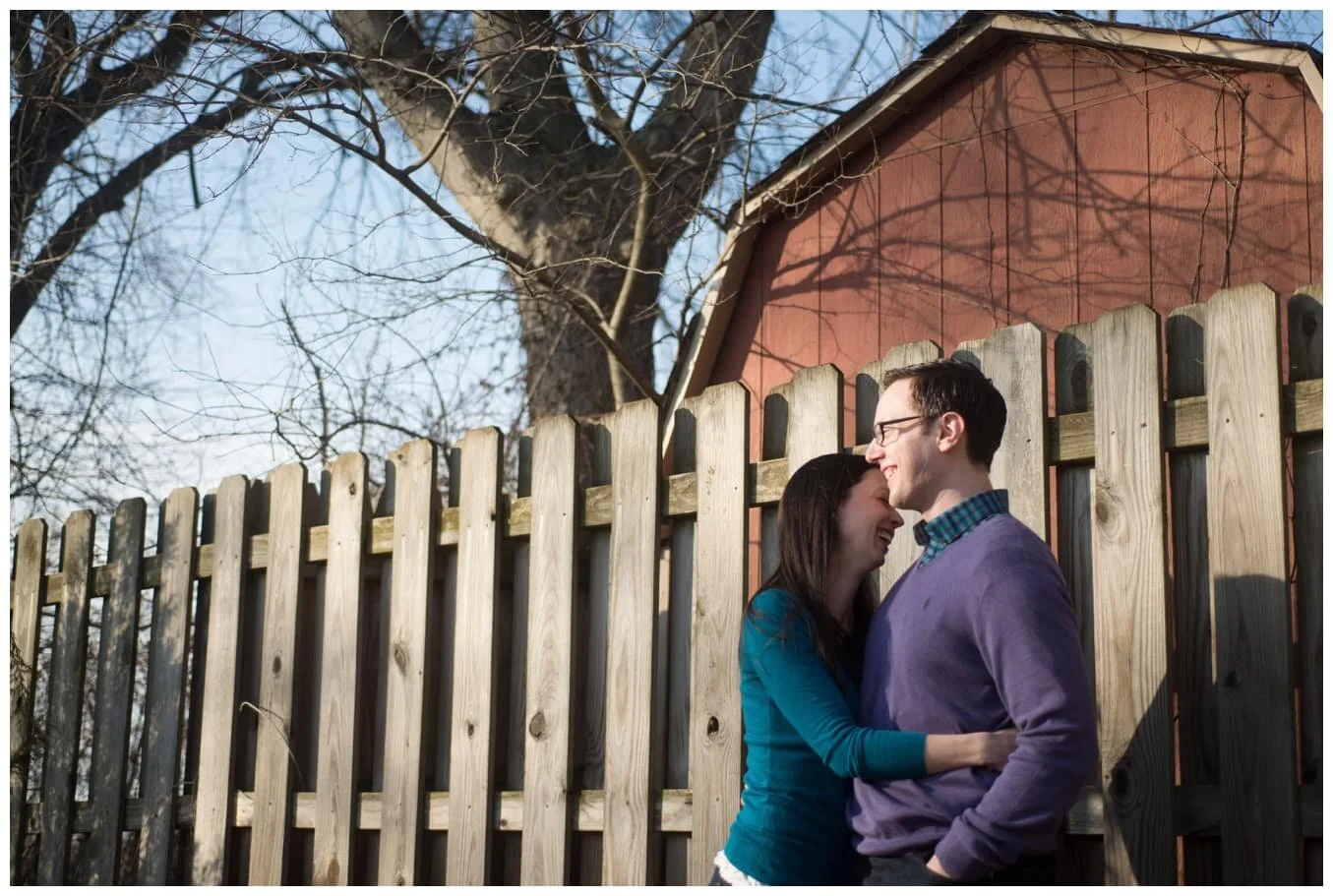 Beth & John's Backyard Engagement Portraits