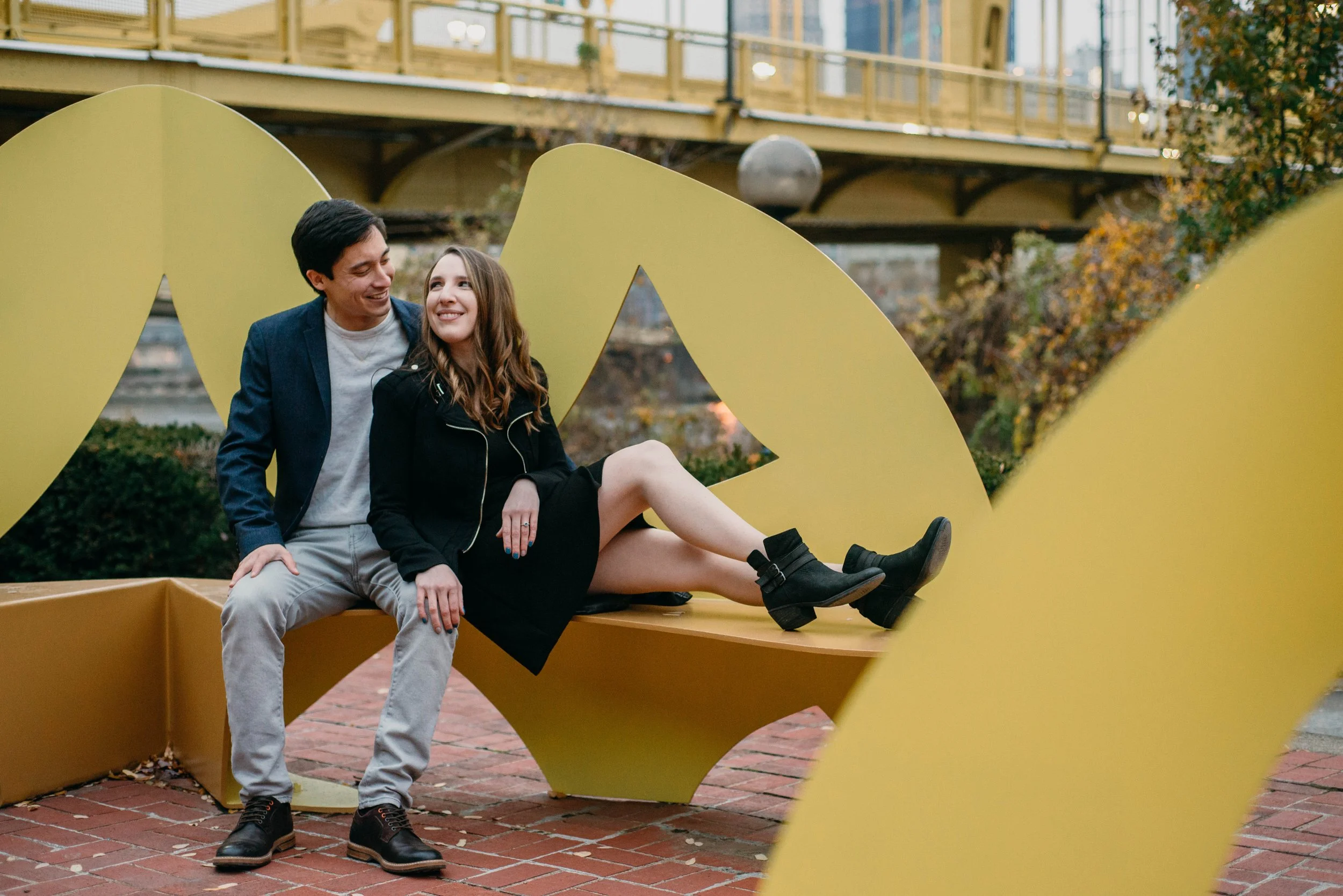 pittsburgh engagement session north shore