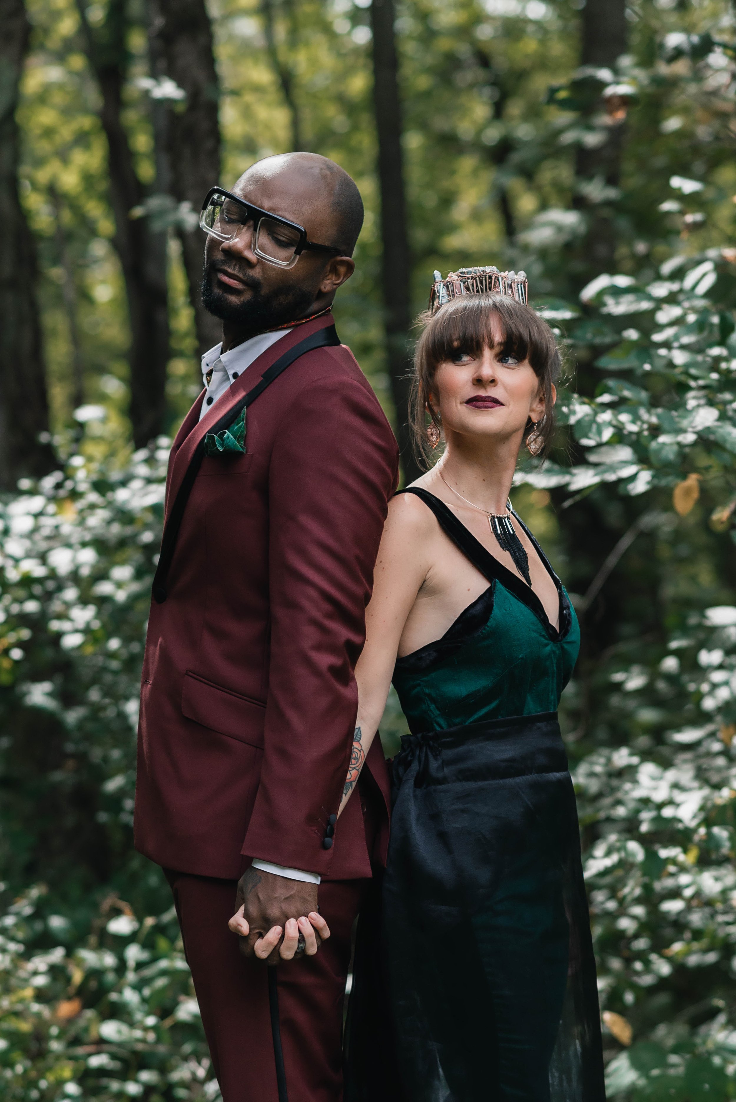 Bride and groom elopement at Raccoon Creek State Park