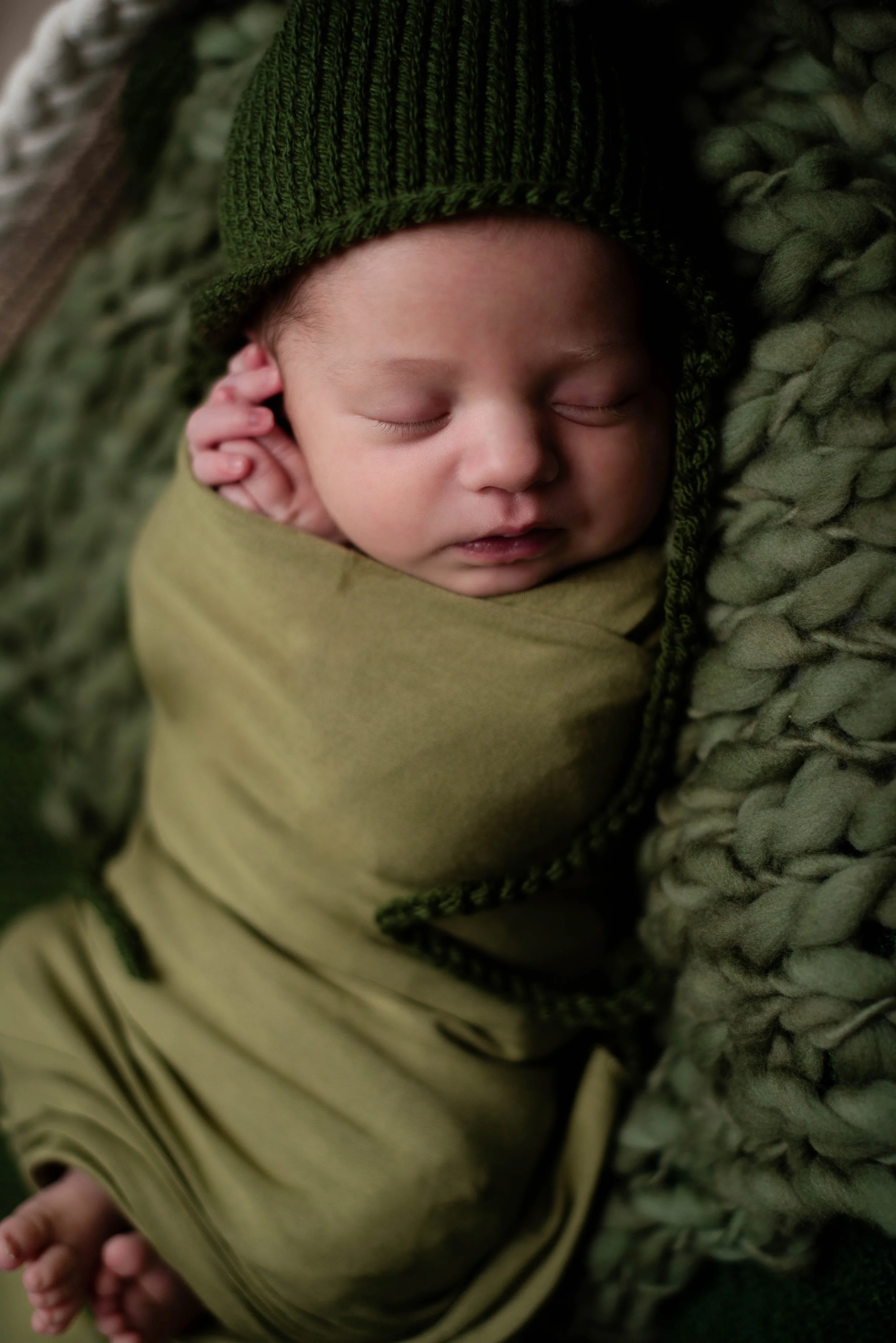 Wrapped newborn photography