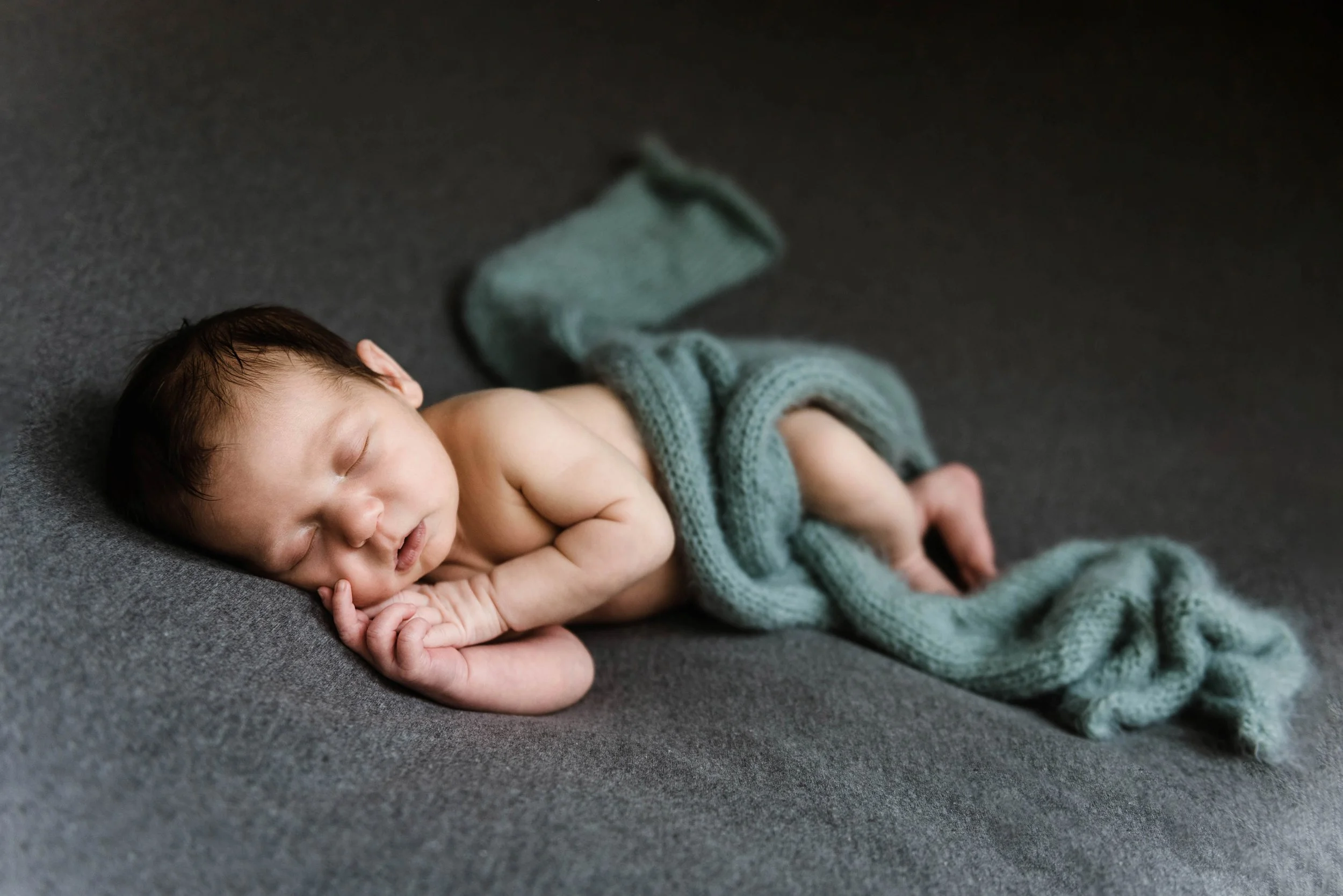 Posed newborn photography