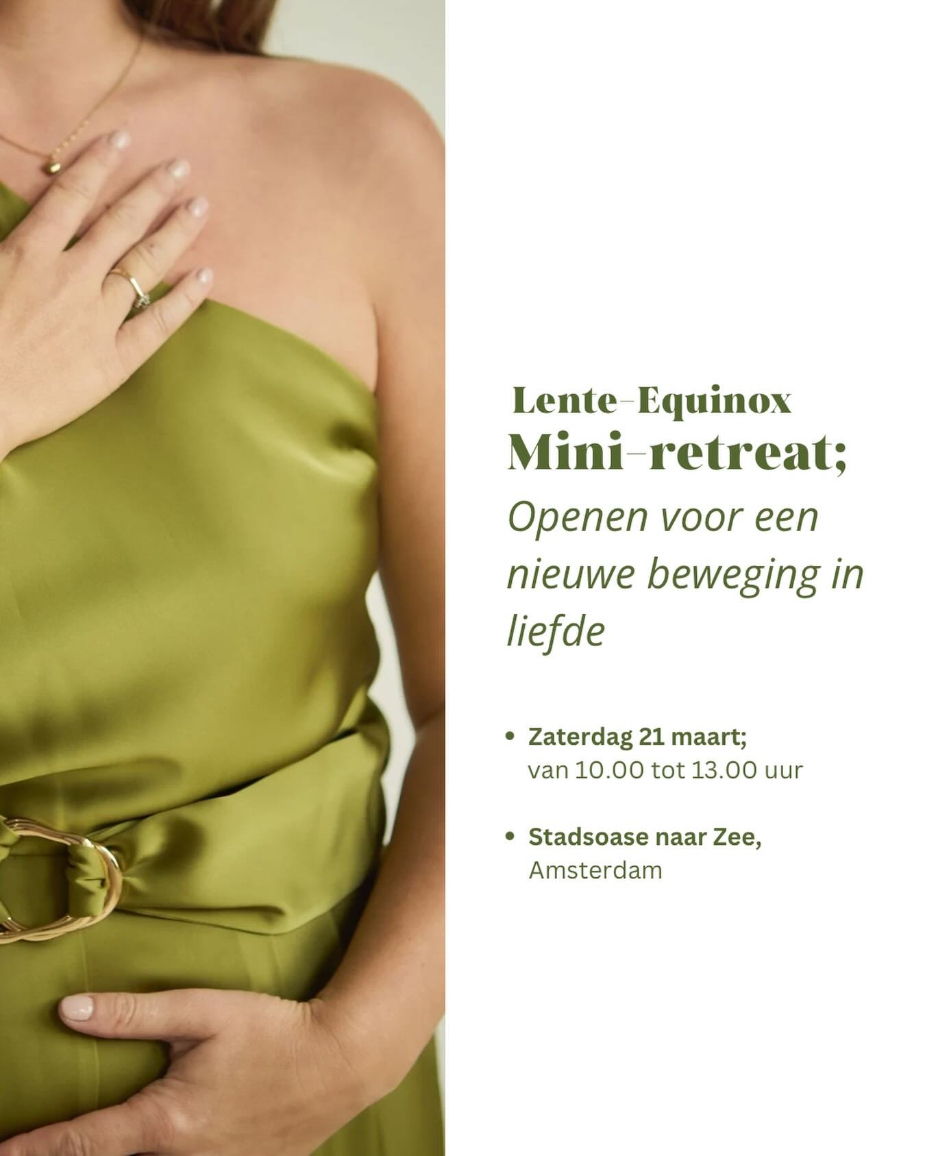 De overgang naar de lente is een moment voor een nieuwe beweging in de liefde in hoe je je verhoudt tot jezelf, en tot de liefde in je leven.

Soms merk je dat wat eerder vanzelf ging, niet meer klopt en dat je verlangt naar meer echtheid. Meer rust 