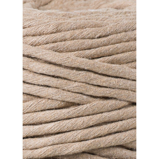 5mm Natural recycled cotton macrame cord by Bobbiny (100m)