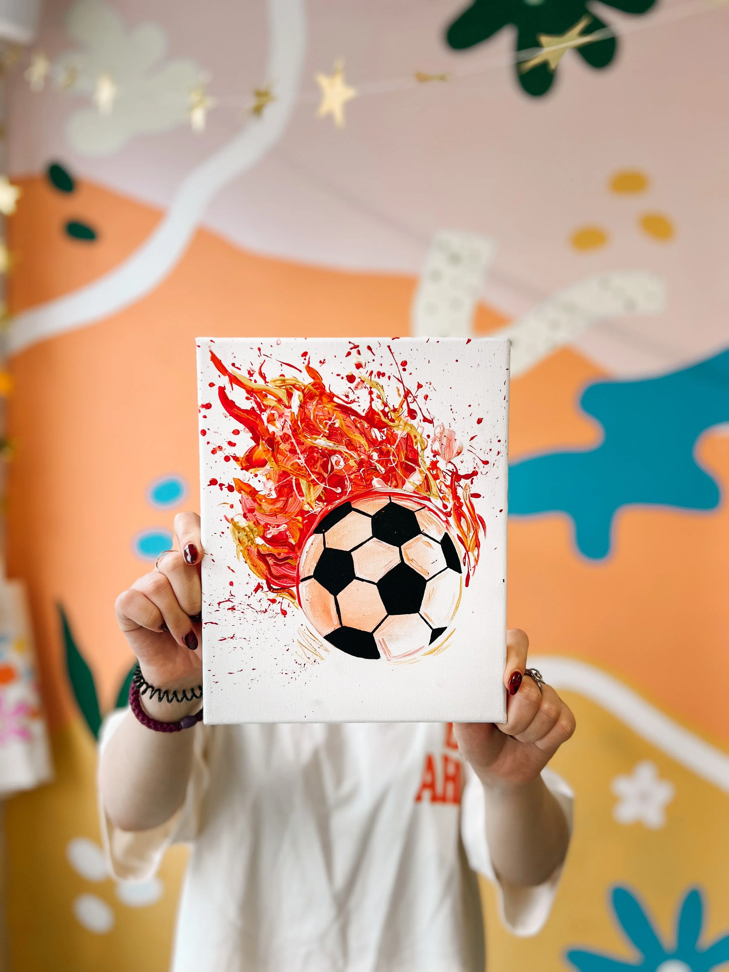 Abstract Football Canvas - Children's Workshop (Monday 6th April | 10am to 11:30am)