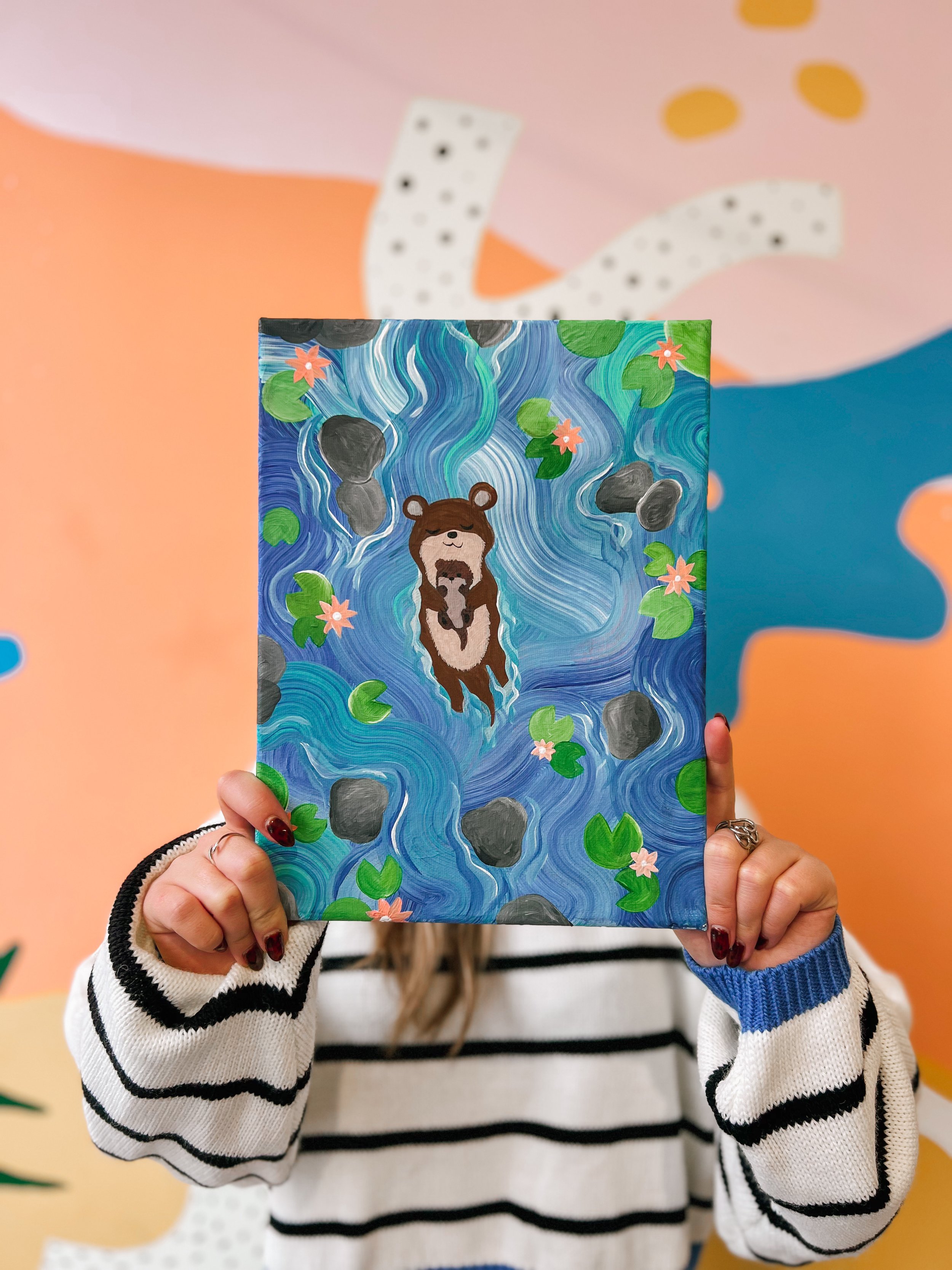 Otter Canvas (Paint Along) - Parent & Child Workshop (Sunday 12th April | 10am to 12pm)