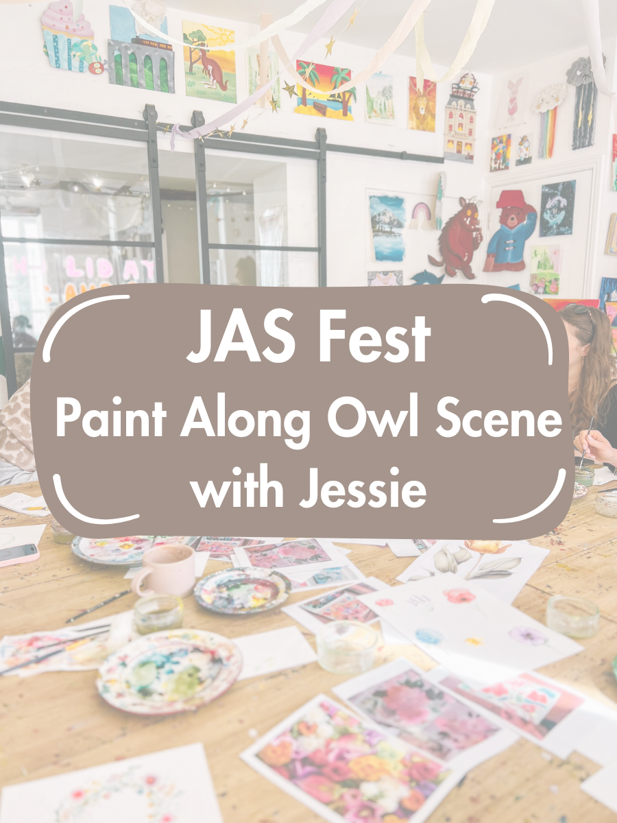 Paint Along with Jessie (Owl Scene) - Jessie's Art Fest - Saturday 31st October | 10am – 10:45am
