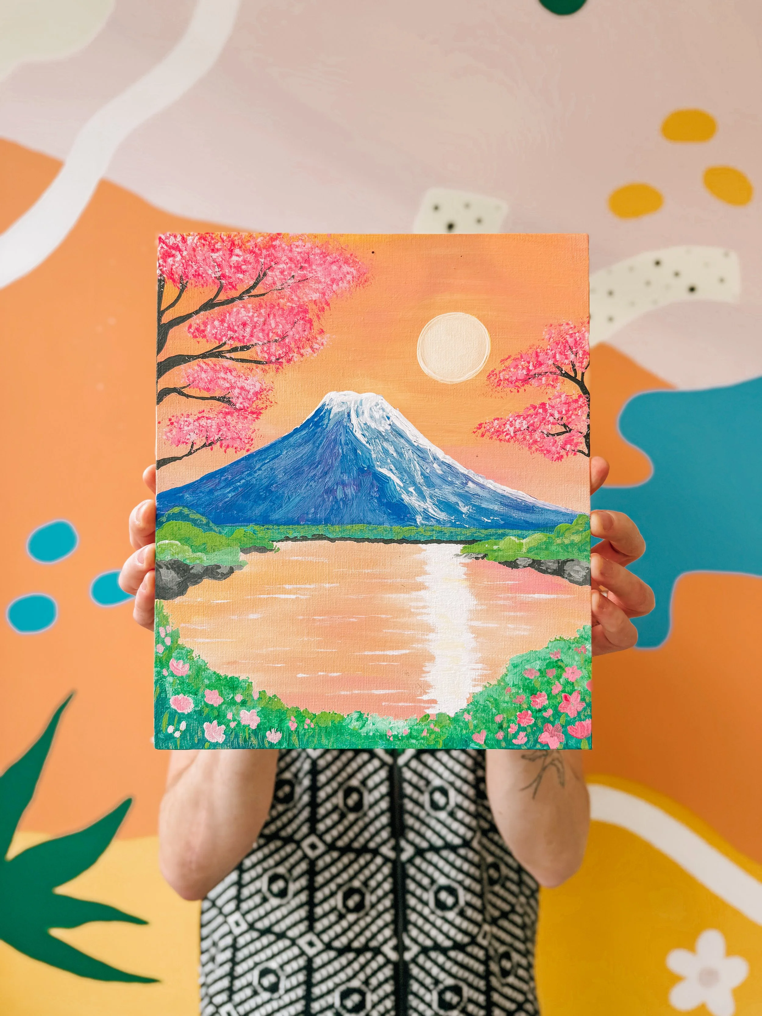 Mt Fuji (Paint Along) - Parent & Child Workshop (Saturday 7th February | 1:15pm to 3:15pm)