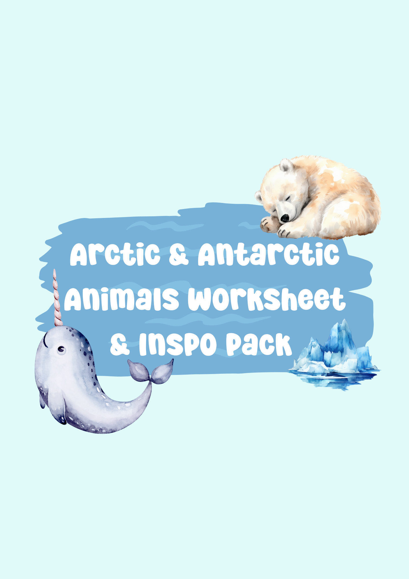 Arctic and Antarctic Animal Worksheet & Inspo Pack