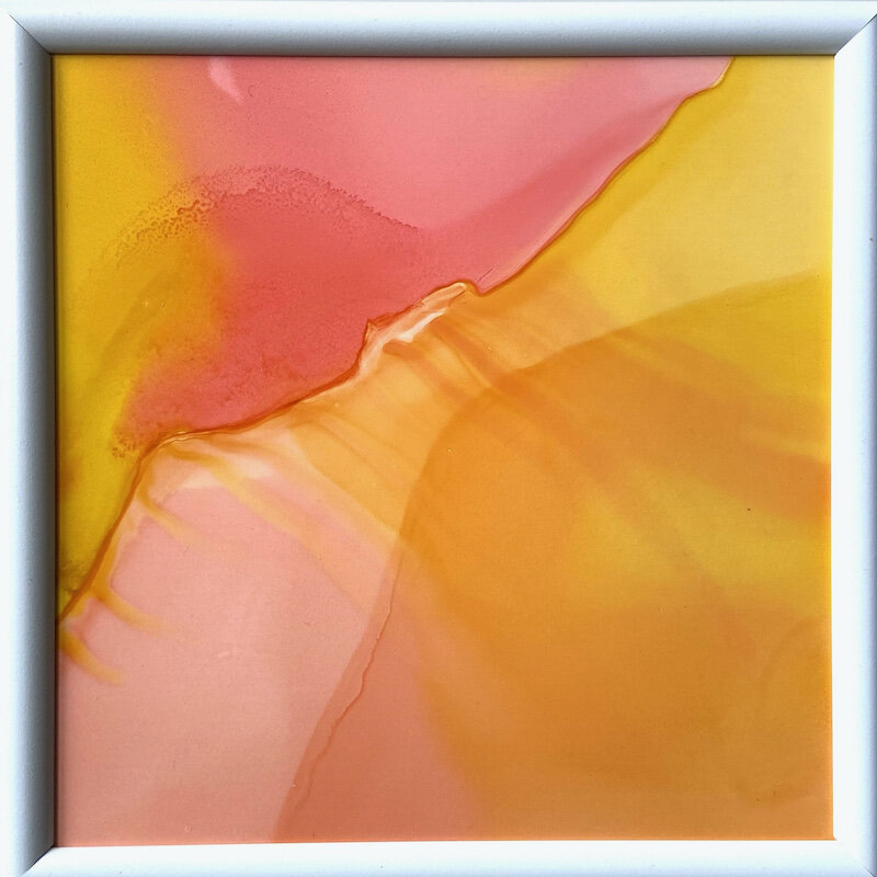 Andrea Hitpas Alcohol Ink Painting Our Shelling Adventure on Yupo Paper