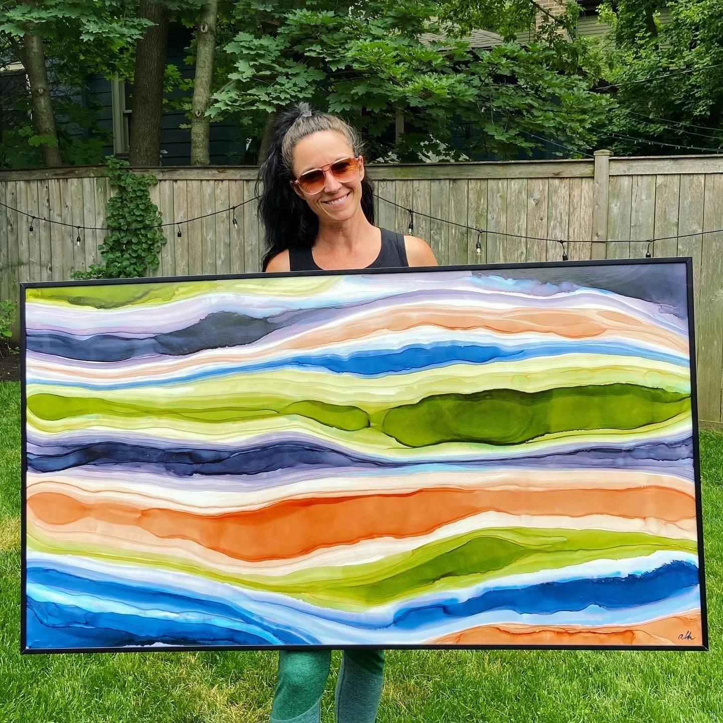 Soulshine  
 54x30” - Ink on Yupo Paper, framed