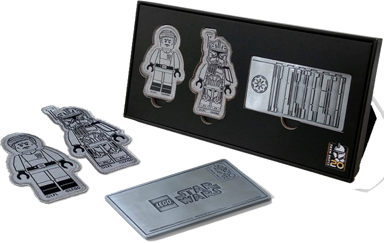 Star Wars Metal Republic Credit with 2 Minifigure Patches
