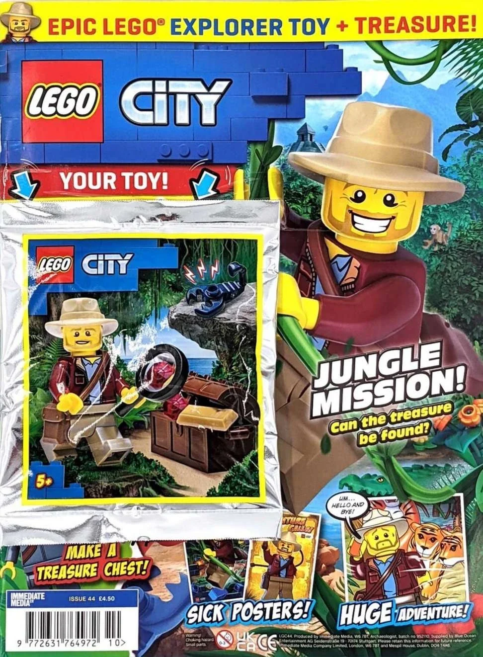 City Magazine Issue 44 with Explorer Minifigure Foil Pack