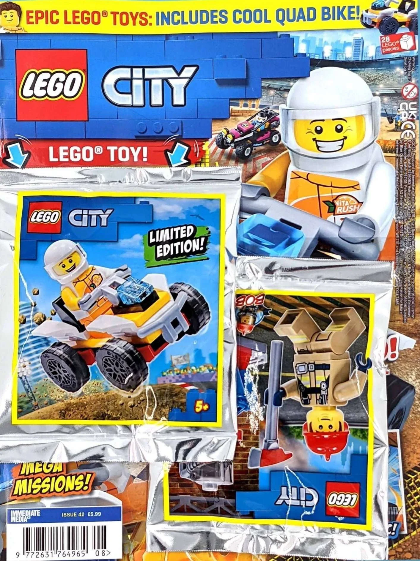 City Magazine Issue 42 with Stuntman Quad and Firefighter Foil Pack