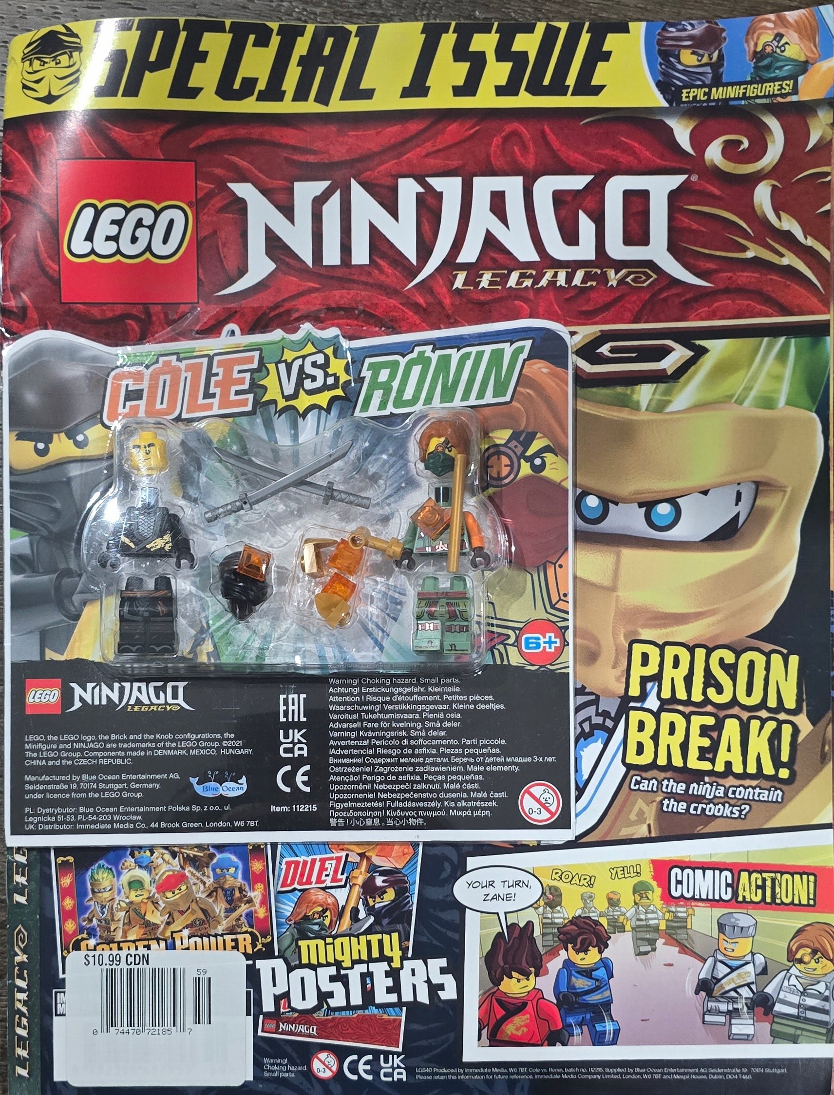 Ninjago Legacy Magazine Issue 15 with Cole Vs Ronin Blister Pack